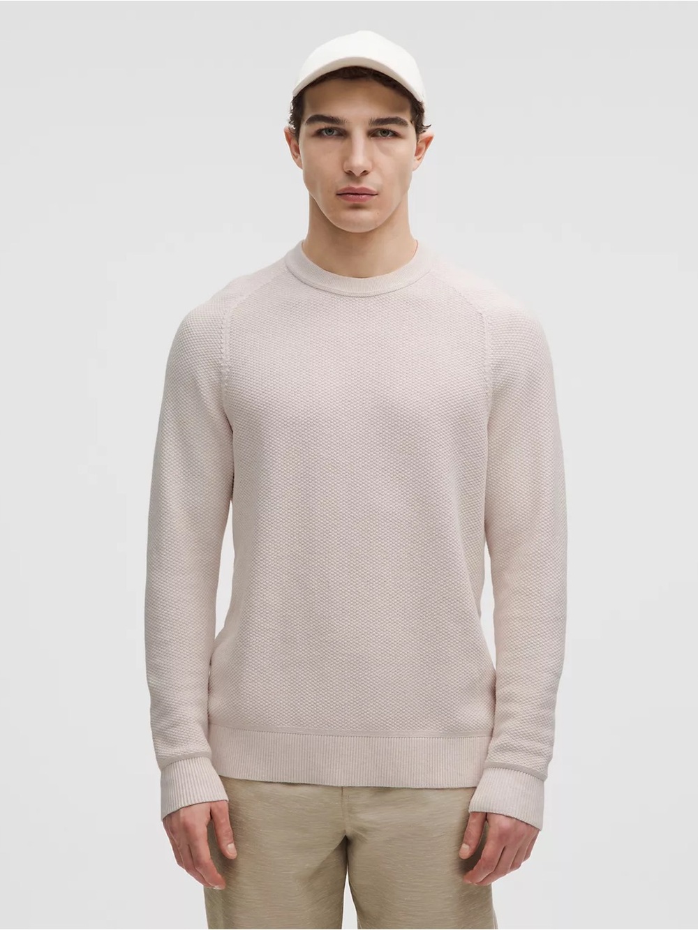men's Lululemon Textured Knit Classic-Fit Crewneck Sweater size small
